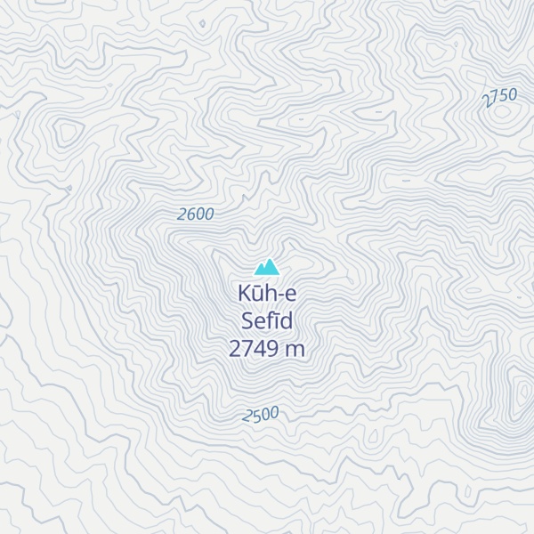 Map of Kūh-e Sefīd