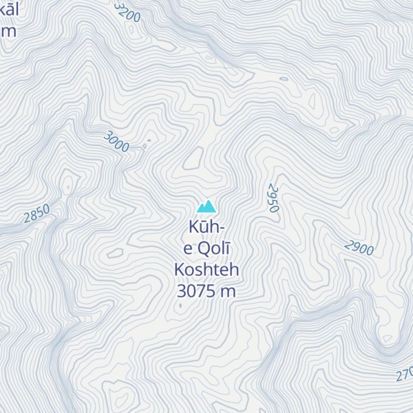 Map of Kūh-e Qolī Koshteh