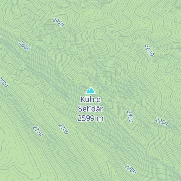 Map of Kūh-e Sefīdār