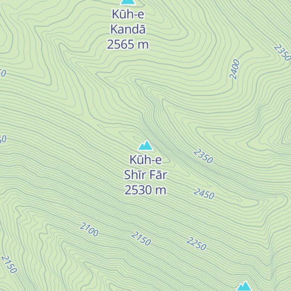 Map of Kūh-e Shīr Fār