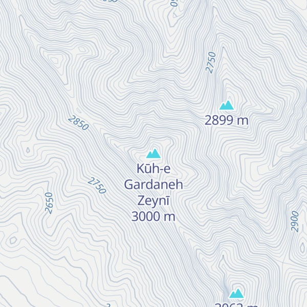 Map of Kūh-e Gardaneh Zeynī