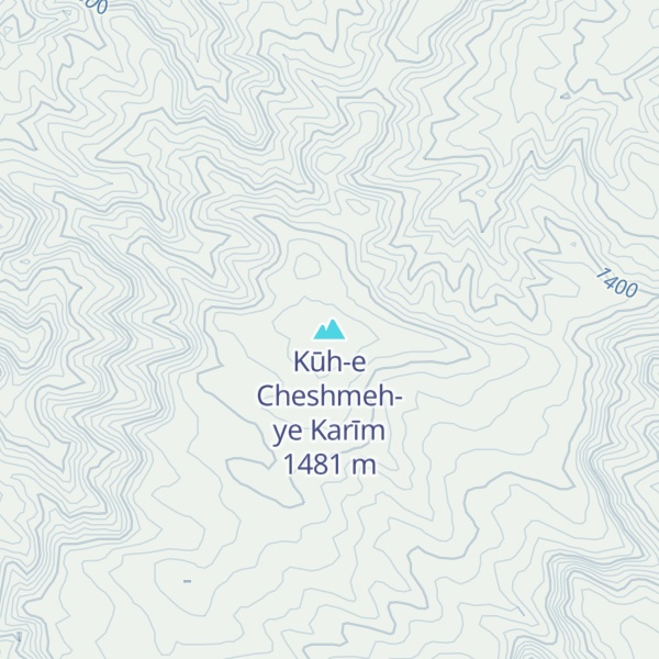 Map of Kūh-e Cheshmeh-ye Karīm