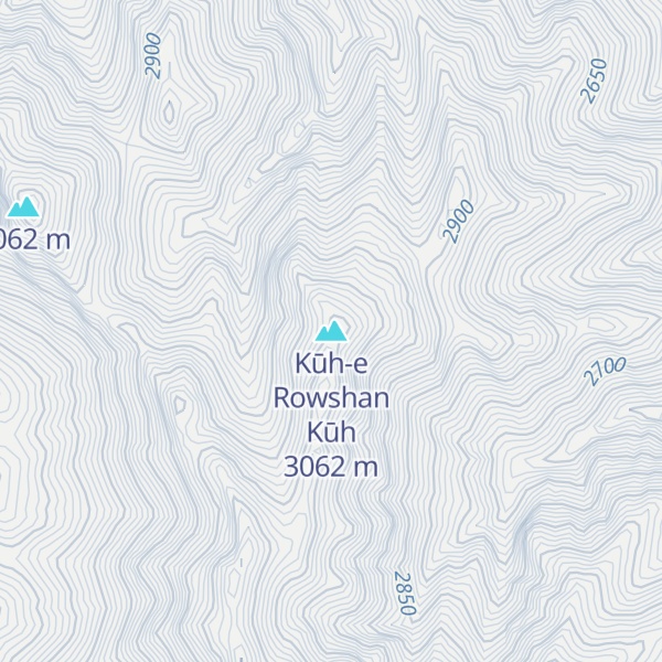 Map of Kūh-e Rowshan Kūh