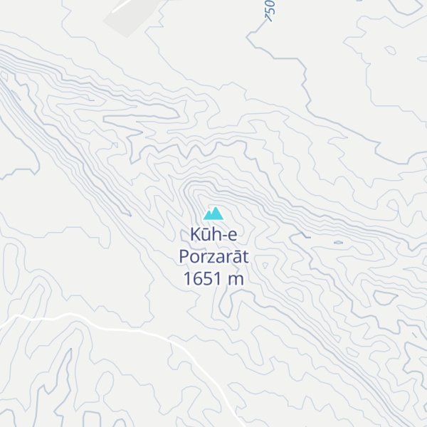 Map of Kūh-e Porzarāt