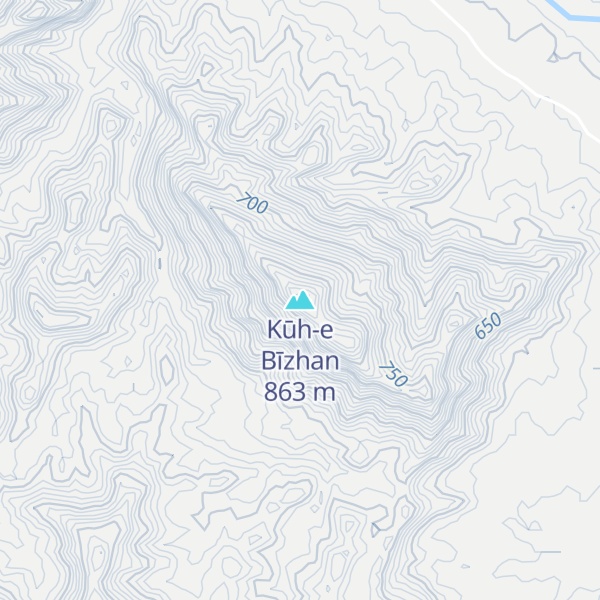 Map of Kūh-e Bīzhan