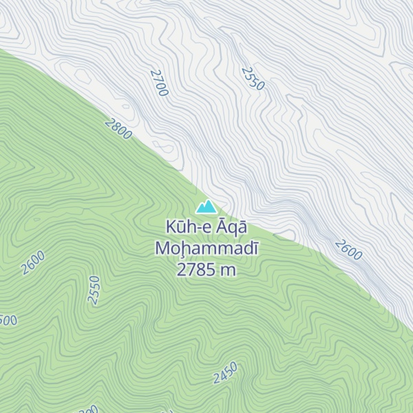 Map of Kūh-e Āqā Moḩammadī