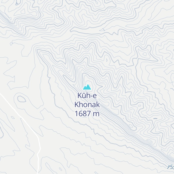 Map of Kūh-e Khonak