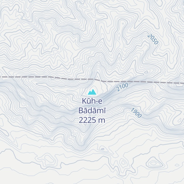 Map of Kūh-e Bādāmī