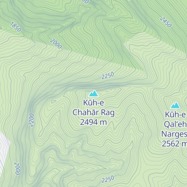 Map of Kūh-e Chahār Rag