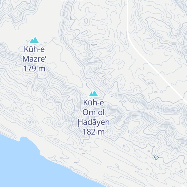 Map of Kūh-e Om ol Ḩadāyeh