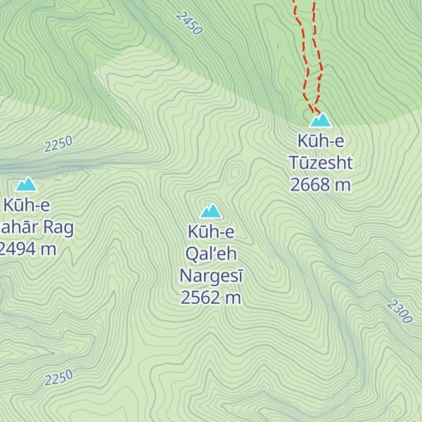 Map of Kūh-e Qal‘eh Nargesī