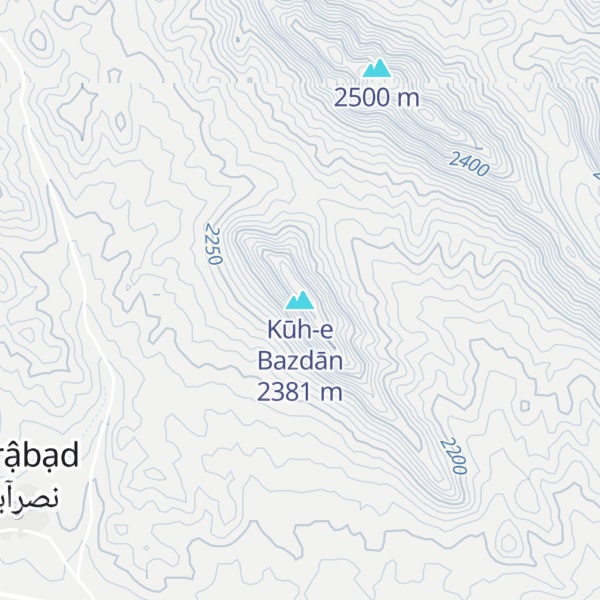 Map of Kūh-e Bazdān