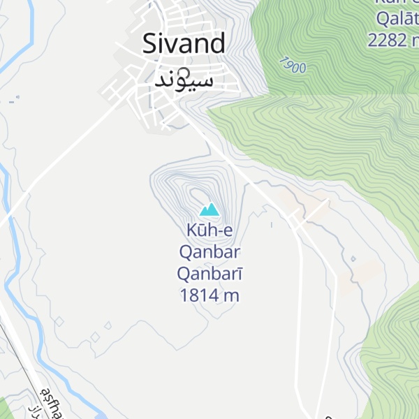 Map of Kūh-e Qanbar Qanbarī