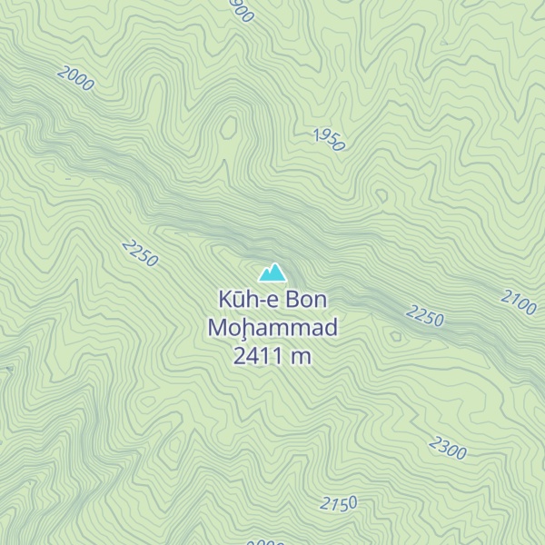 Map of Kūh-e Bon Moḩammad