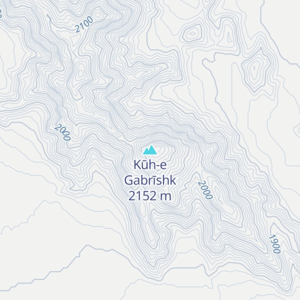 Map of Kūh-e Gabrīshk