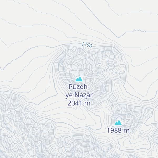 Map of Pūzeh-ye Naz̧ār