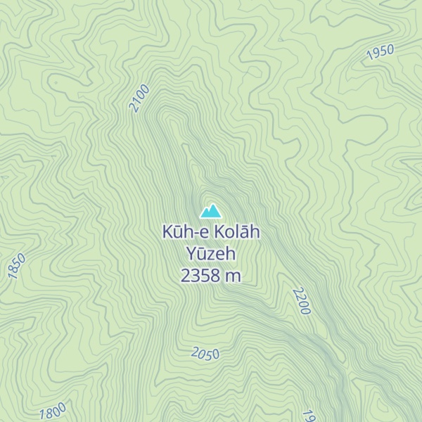Map of Kūh-e Kolāh Yūzeh