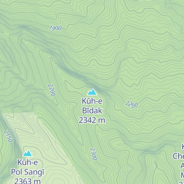 Map of Kūh-e Bīdak