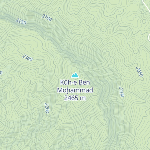 Map of Kūh-e Ben Moḩammad