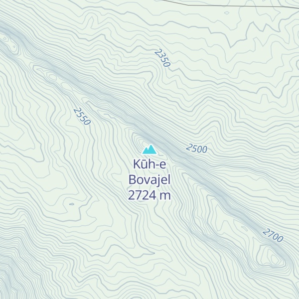 Map of Kūh-e Bovajel