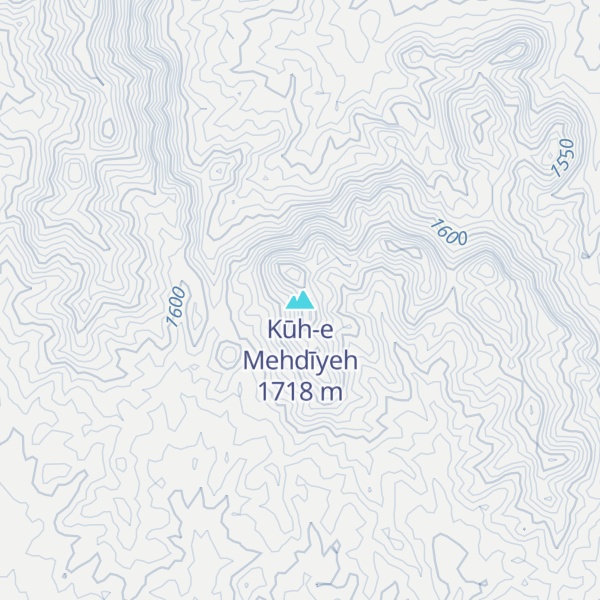 Map of Kūh-e Mehdīyeh