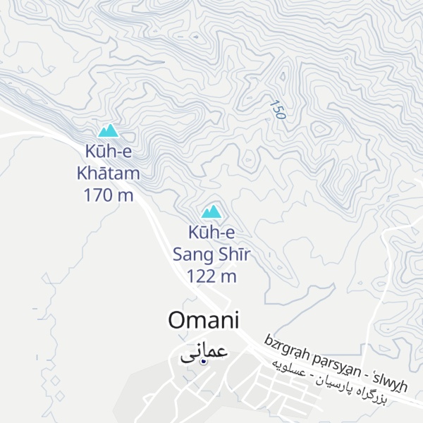 Map of Kūh-e Sang Shīr
