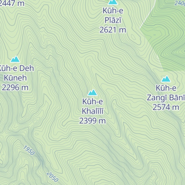 Map of Kūh-e Khalīlī