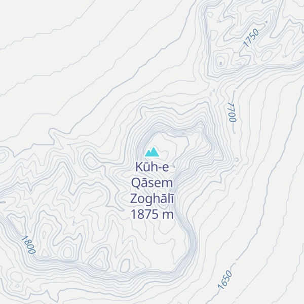 Map of Kūh-e Qāsem Zoghālī