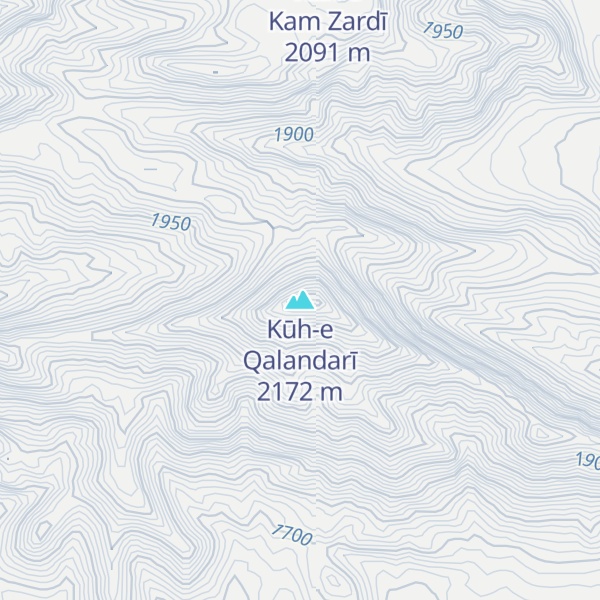 Map of Kūh-e Qalandarī