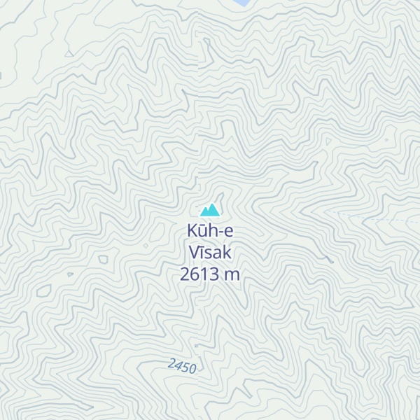 Map of Kūh-e Vīsak