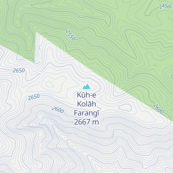 Map of Kūh-e Kolāh Farangī