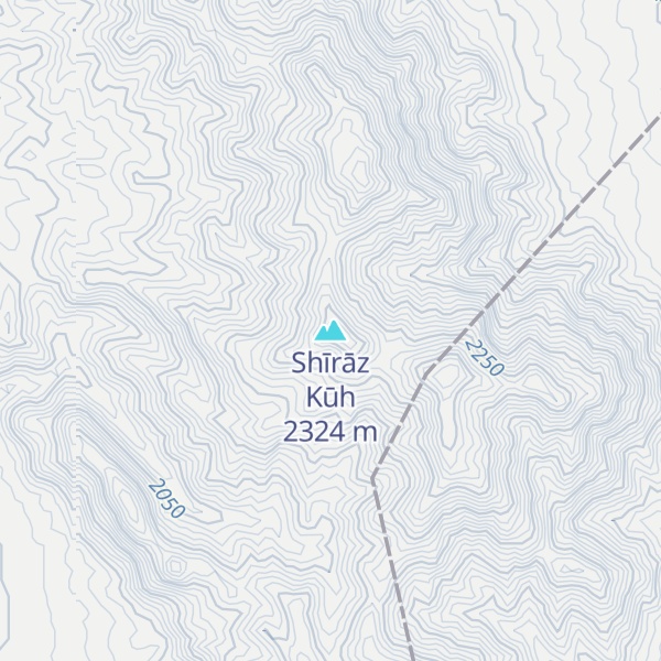 Map of Shīrāz Kūh