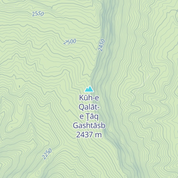 Map of Kūh-e Qalāt-e Ţāq Gashtāsb