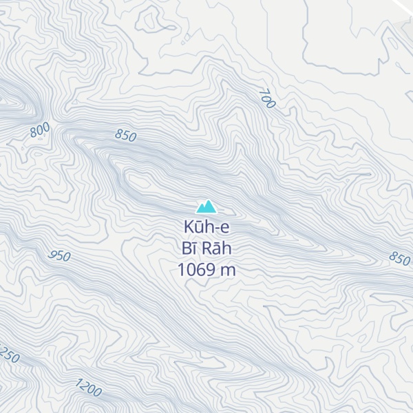 Map of Kūh-e Bī Rāh