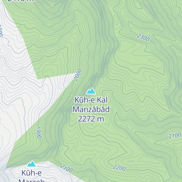 Map of Kūh-e Kal Manzābād