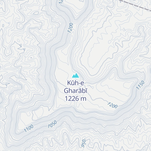 Map of Kūh-e Gharābī