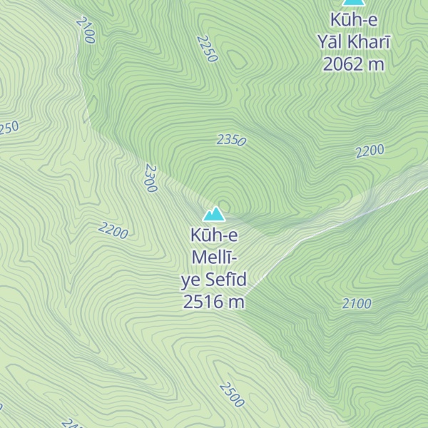 Map of Kūh-e Mellī-ye Sefīd