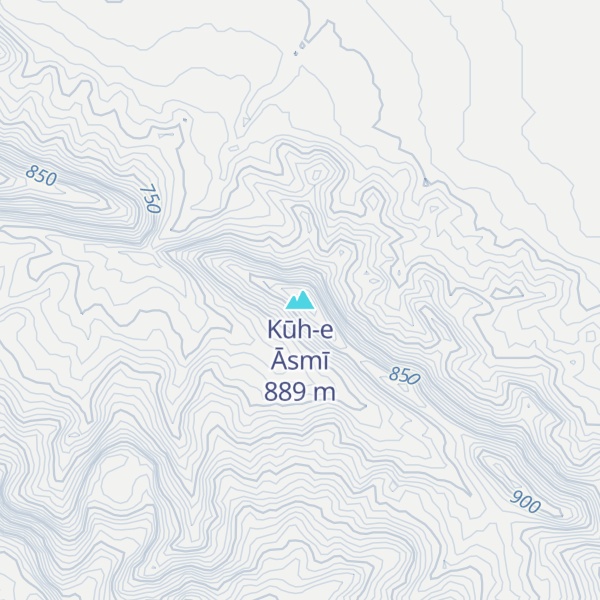 Map of Kūh-e Āsmī