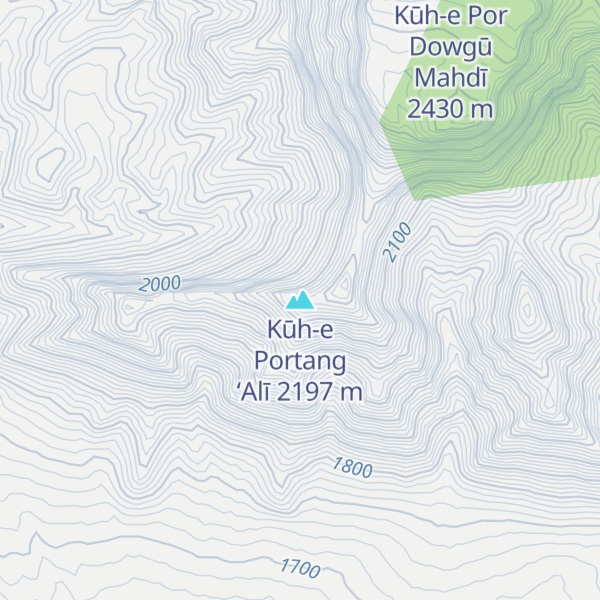 Map of Kūh-e Portang ‘Alī