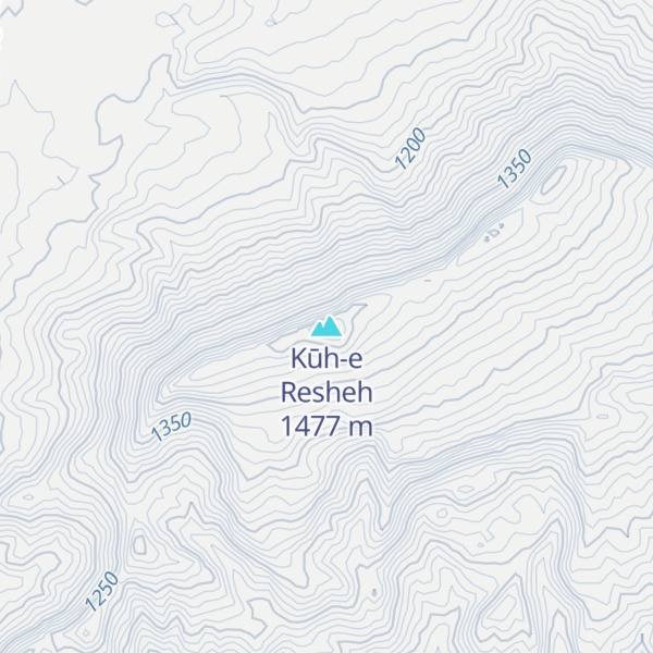 Map of Kūh-e Resheh