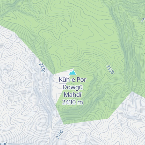 Map of Kūh-e Por Dowgū Mahdī