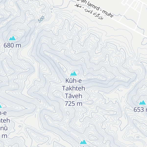 Map of Kūh-e Takhteh Tāveh