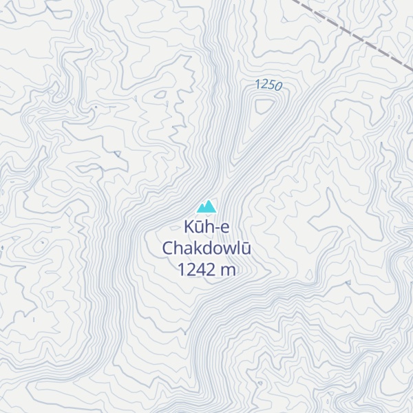 Map of Kūh-e Chakdowlū