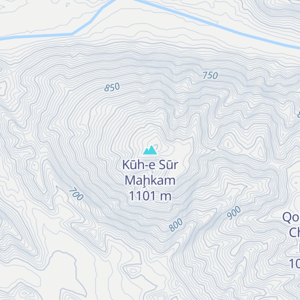 Map of Kūh-e Sūr Maḩkam