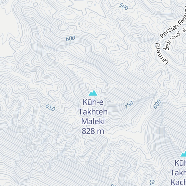 Map of Kūh-e Takhteh Malekī