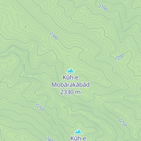 Map of Kūh-e Mobārakābād