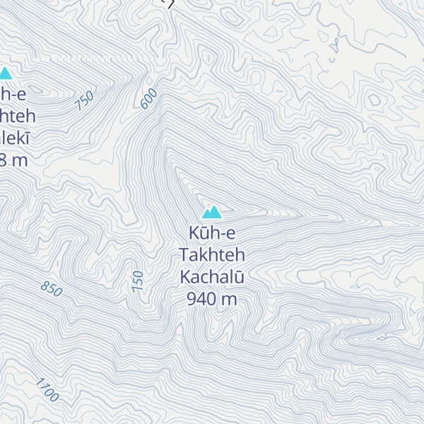 Map of Kūh-e Takhteh Kachalū