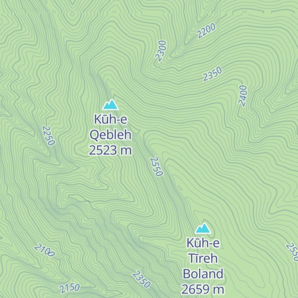 Map of Kūh-e Bārband Qalāq Jīr