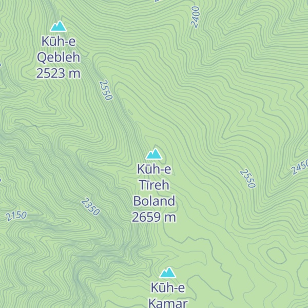 Map of Kūh-e Tīreh Boland