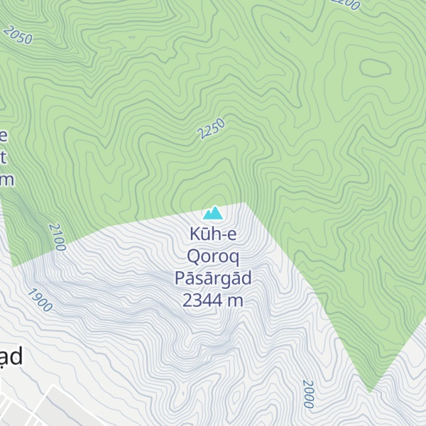 Map of Kūh-e Qoroq Pāsārgād